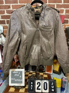 Vintage Cooper Mens Leather Jacket